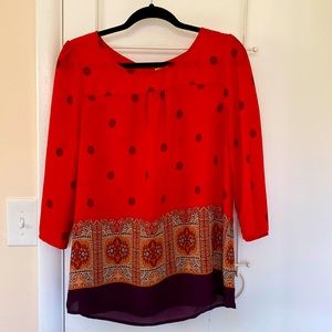Maeve Red Paisley / Floral Blouse